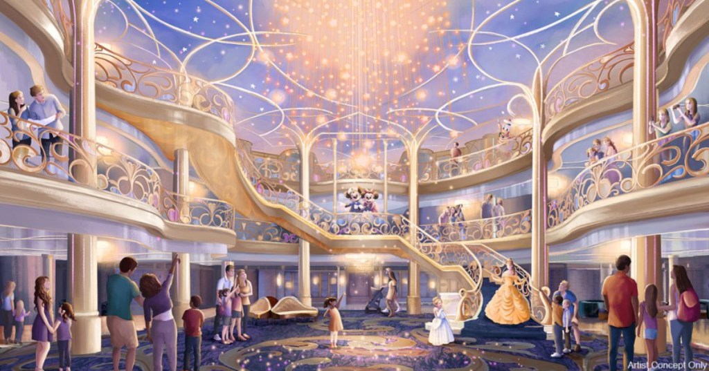 Disney Wish atrium