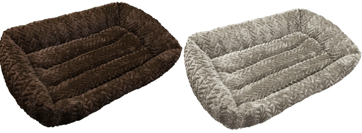 brown and grey dog beds