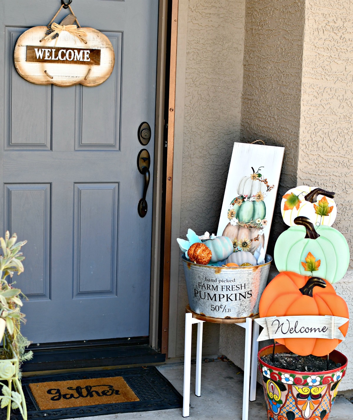 Studio McGee Inspired Porch Using ALL Hobby Lobby Fall Decor!
