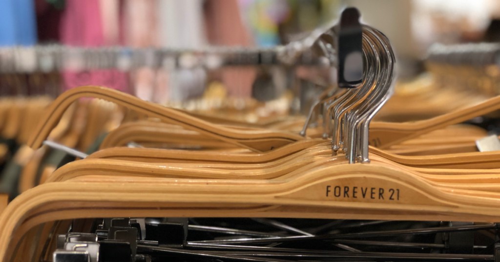 hangers at Forever 21