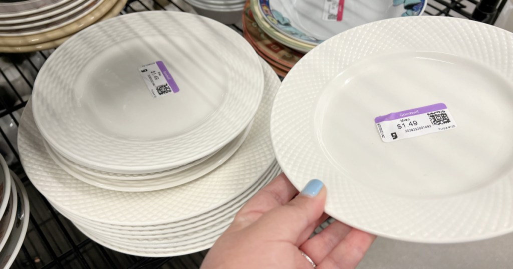 thrift store finds dinnerware 