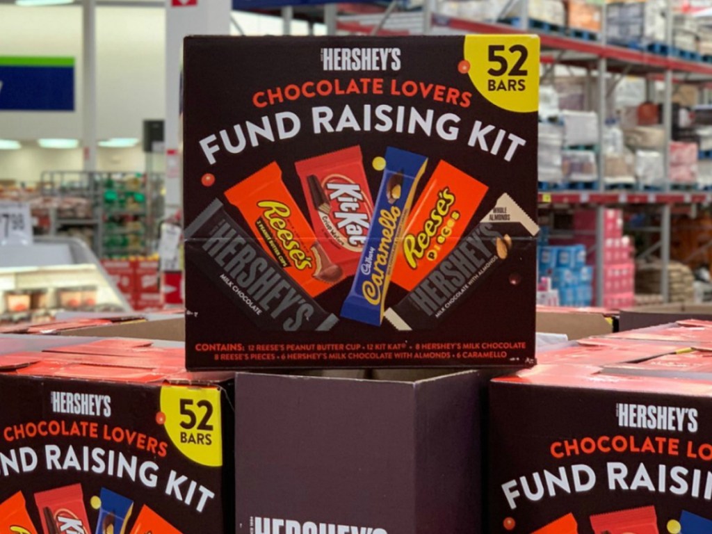 big box of candy bars in store