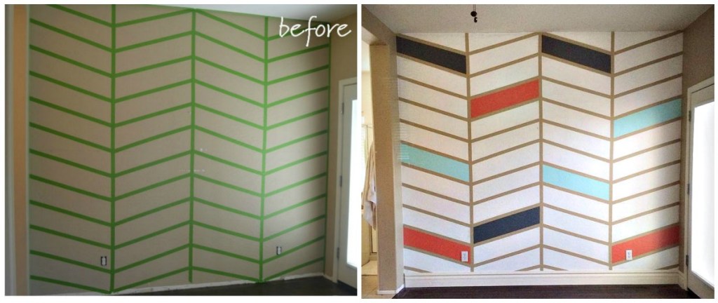 Use Frog Tape To Paint A Fun Accent Wall In Your Home Easy Diy,Modern Entryway Bench With Storage