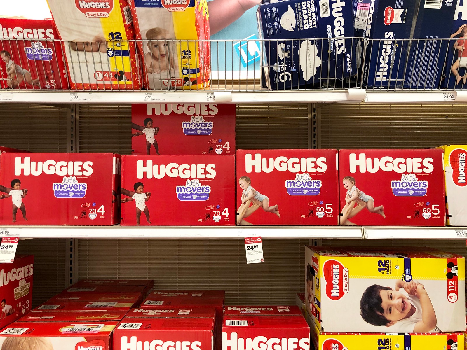 Huggies Super Packs Diapers on Target Shelf