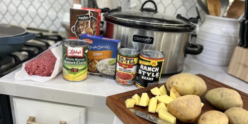 Whip Up Our Easy Cowboy Casserole Crockpot Meal Using Pantry Staples!