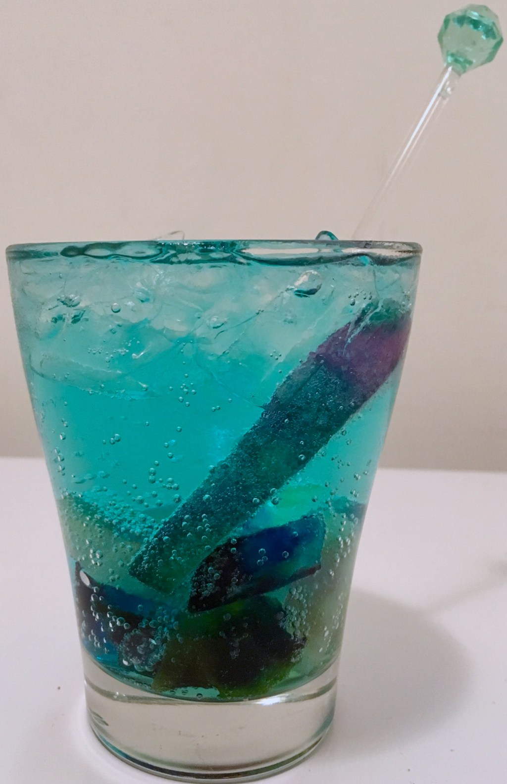 finished japanese jellies in soda water