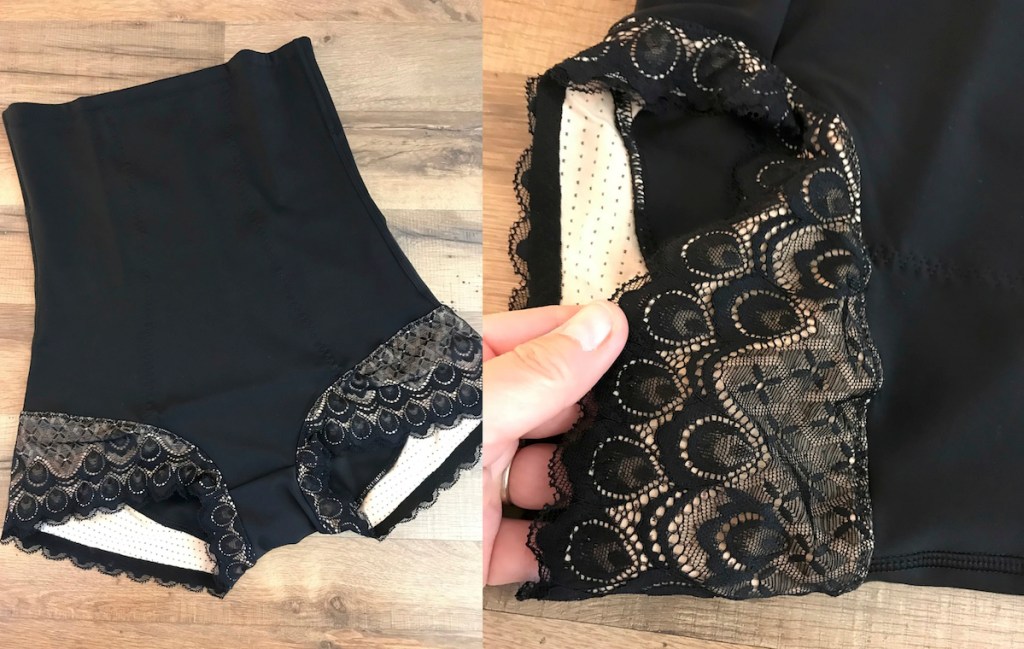 black lace high waist panties shapewear