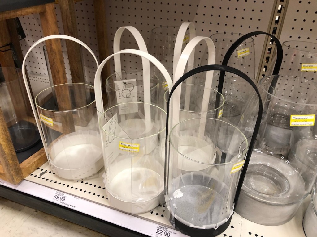 outdoor lanterns with handles on Target shelf