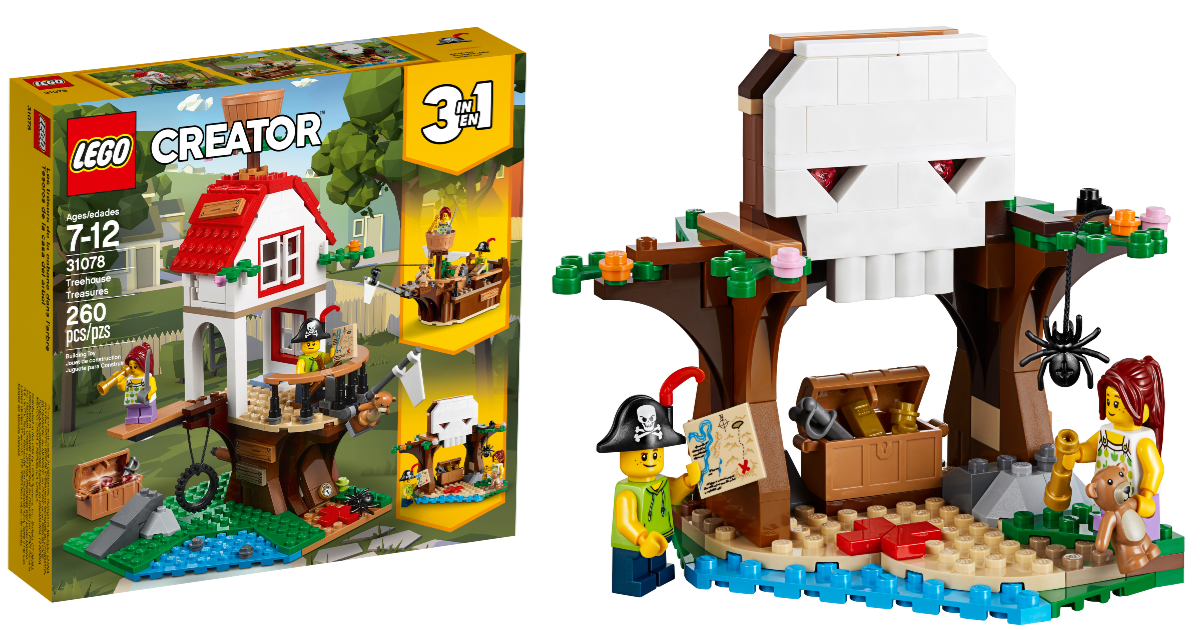 LEGO Creator tree house set in and out of box