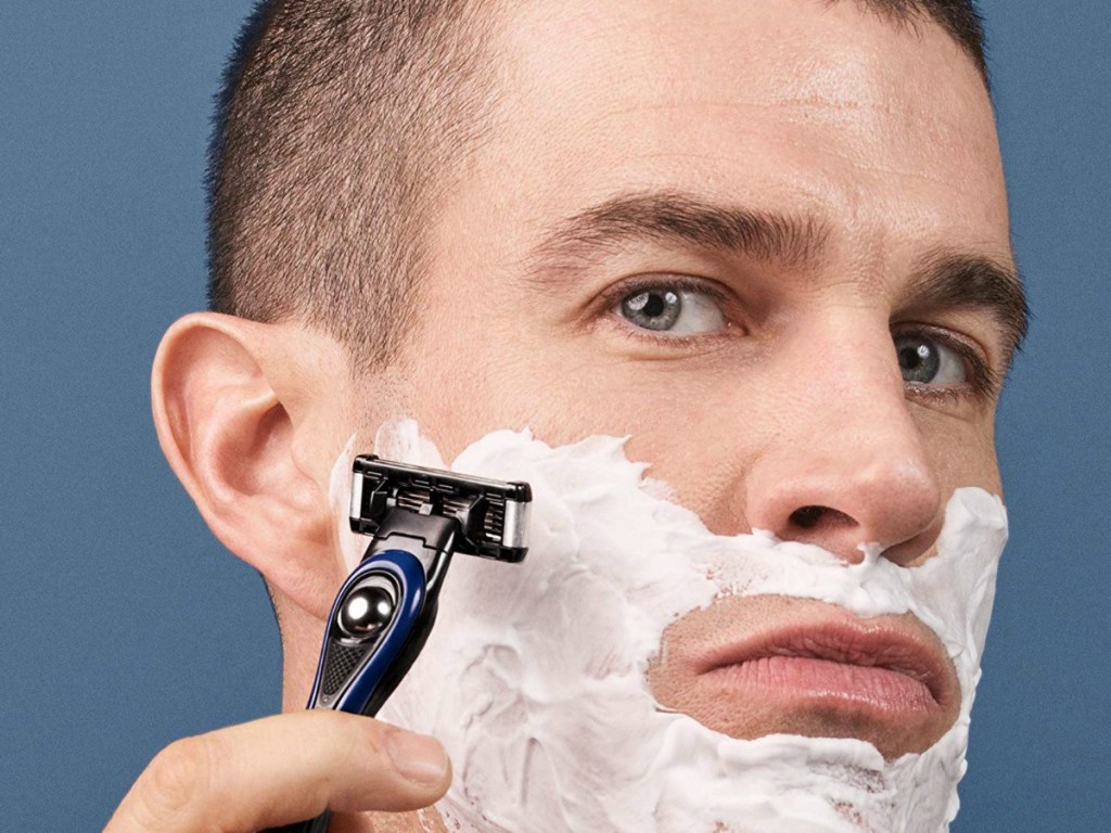 man shaving 