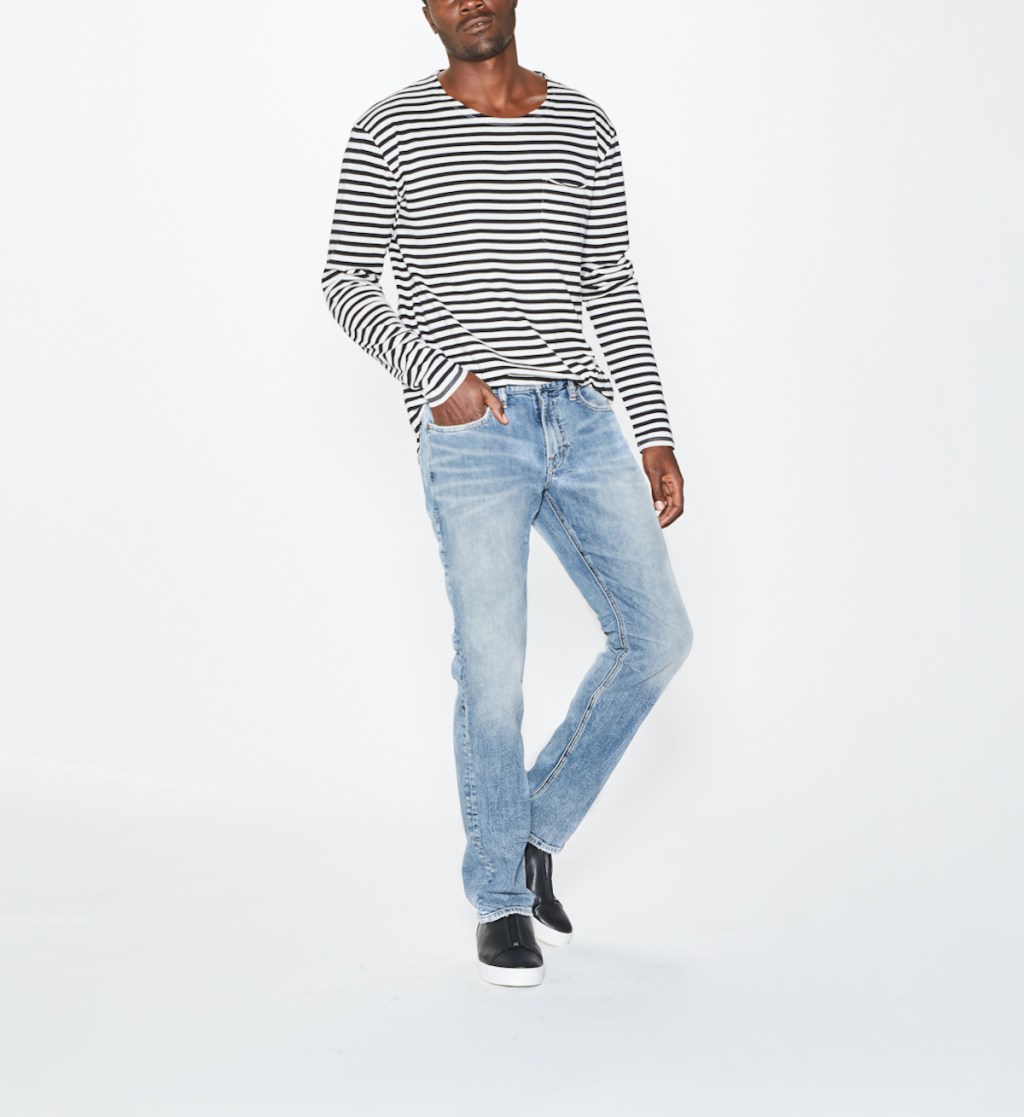 Knorad men's jeans worn by male model