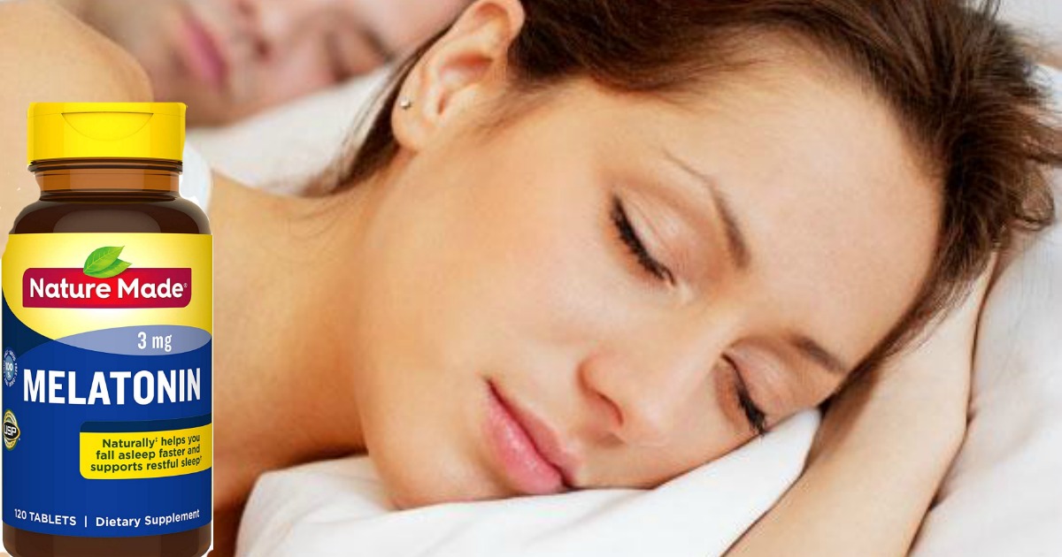 woman sleeping with melatonin