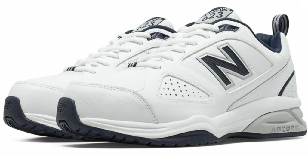 new balance men's shoes white with navy