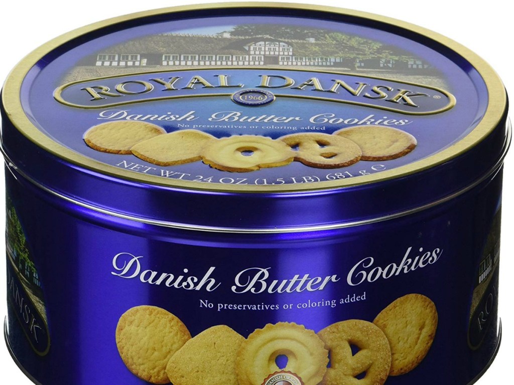 large tin of cookies