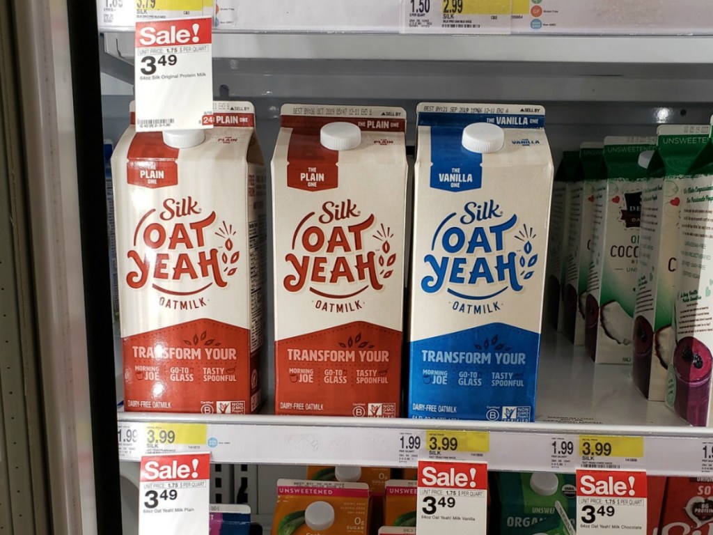 silk oatmilk in fridge