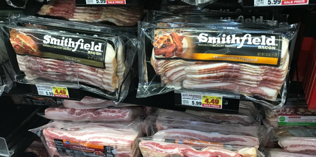 packages of smithfield bacon in store