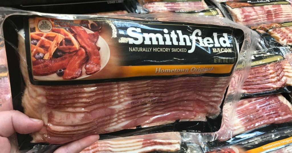 package of smithfield bacon in store