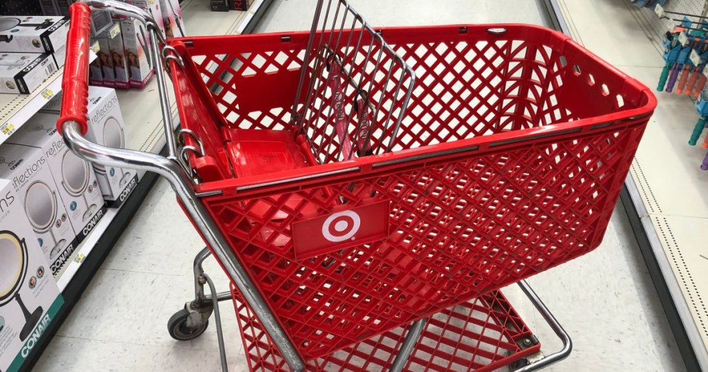 shopping cart in the aisle at target