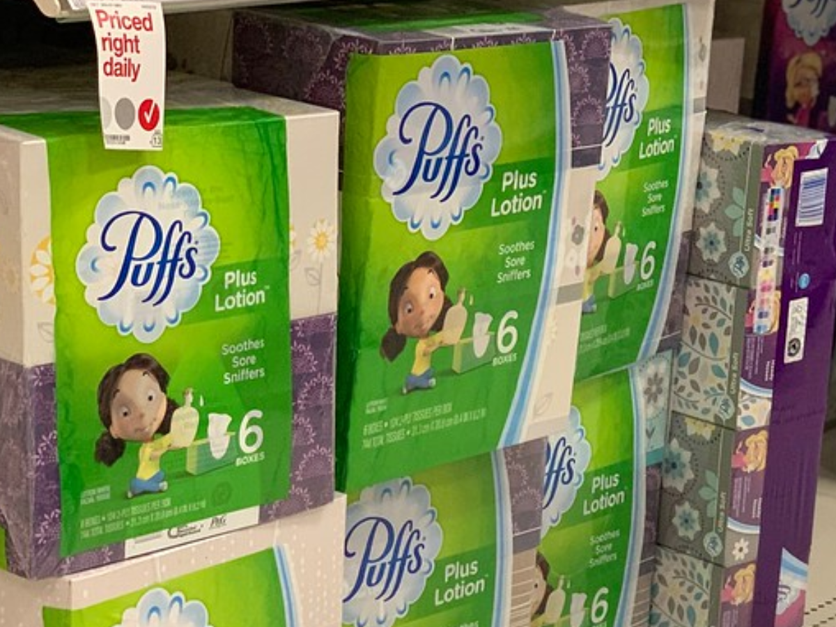 puffs lotion target six pack on shelf