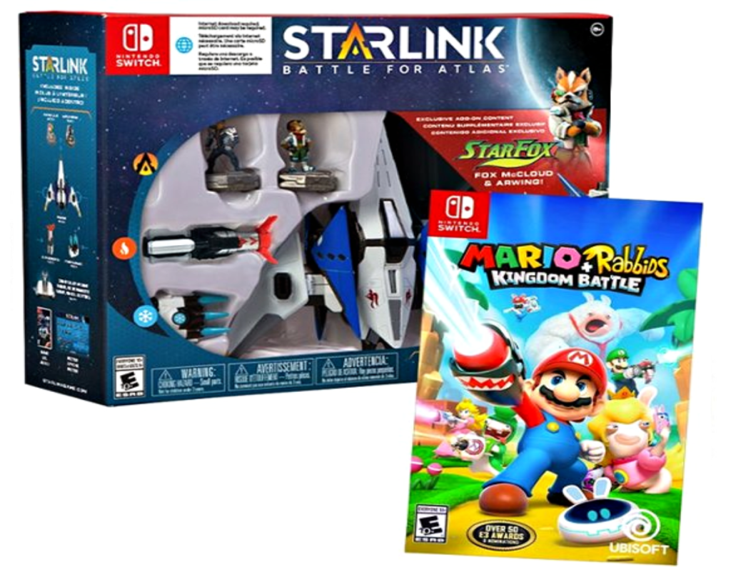 double pack video games mario and starlink