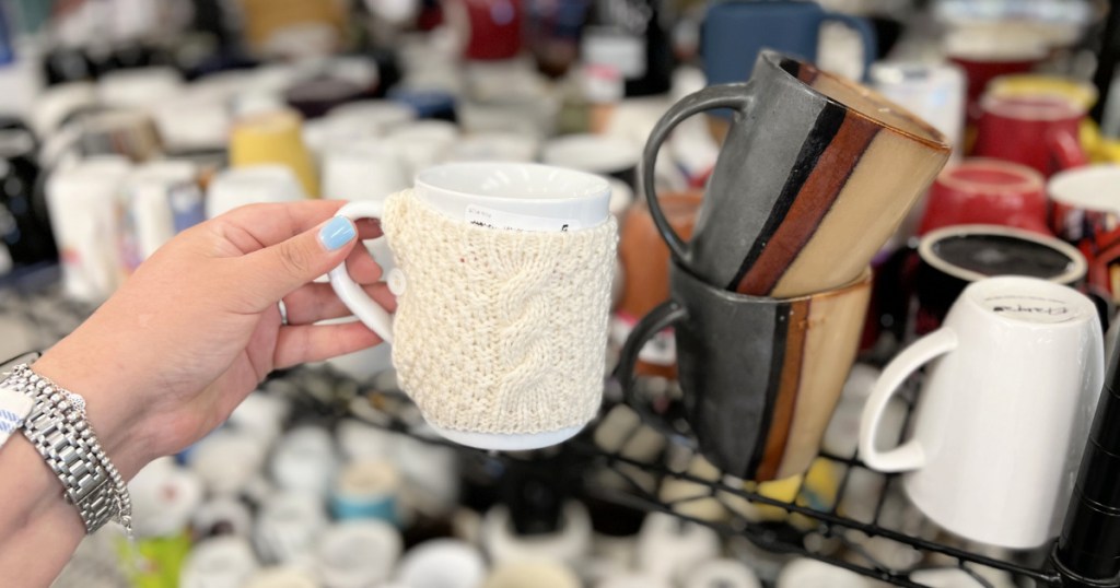 thrift store pottery mugs