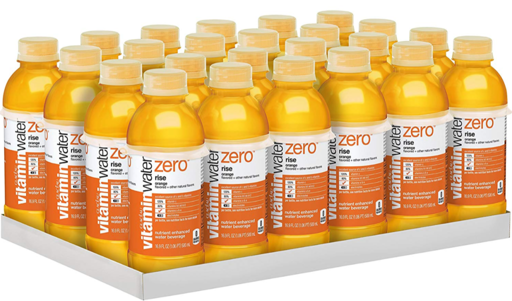 24 pack case of vitamin water zero orange