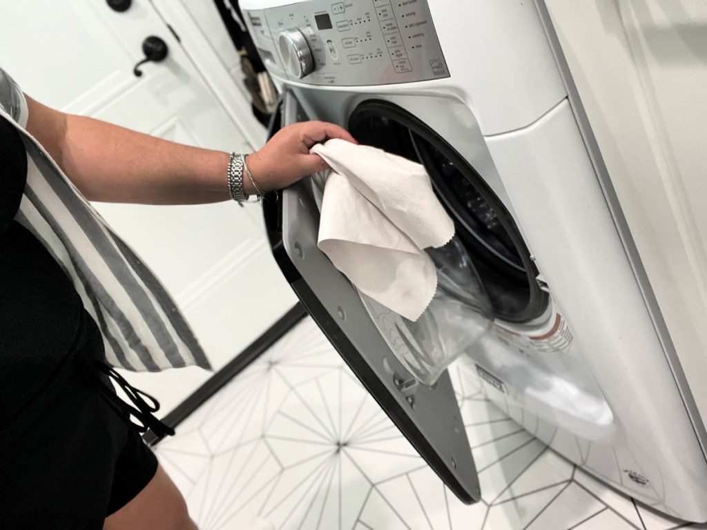 washing zap cloth in the washing machine