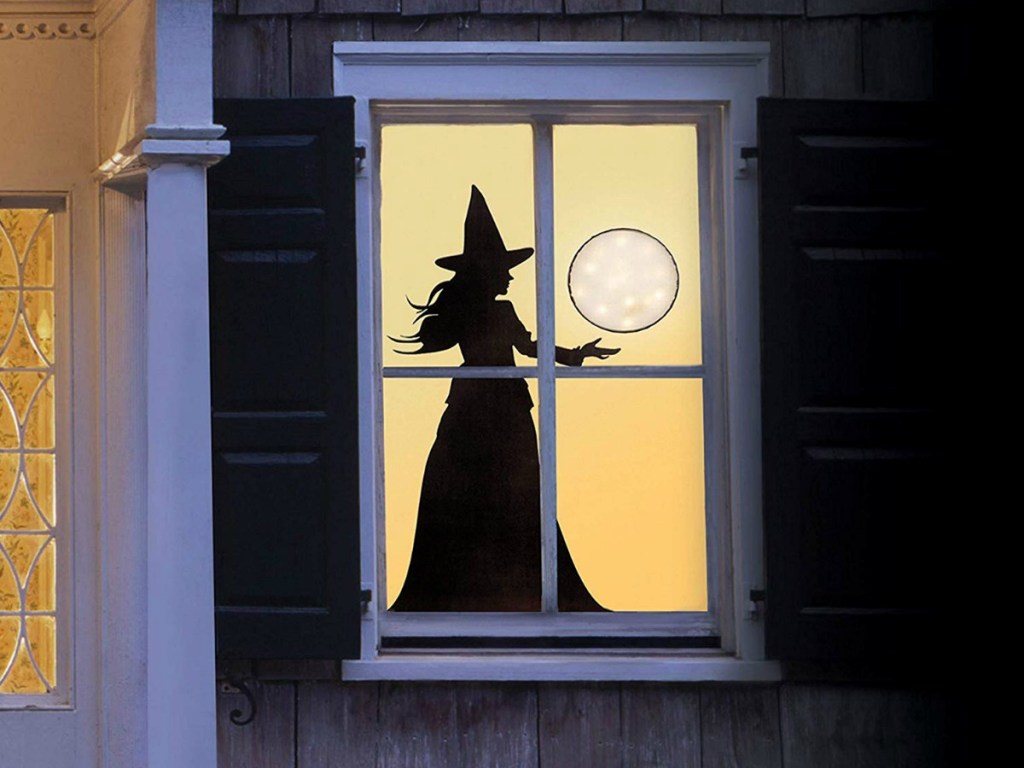 witch window cling on home window