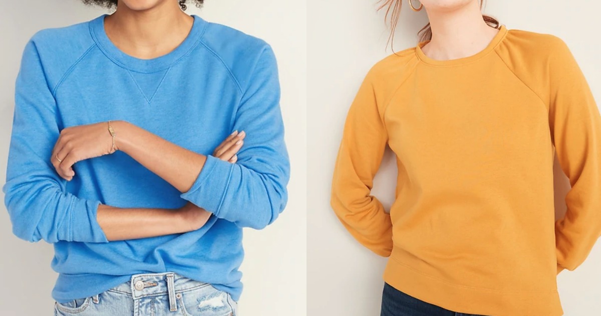 blue and orange sweatshirts