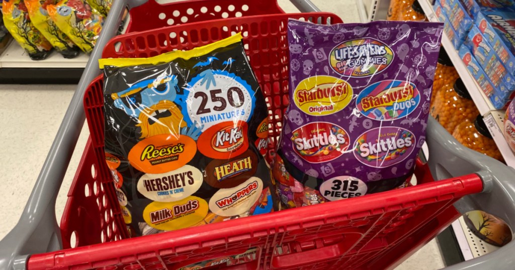 Halloween candy in Target Shopping cart