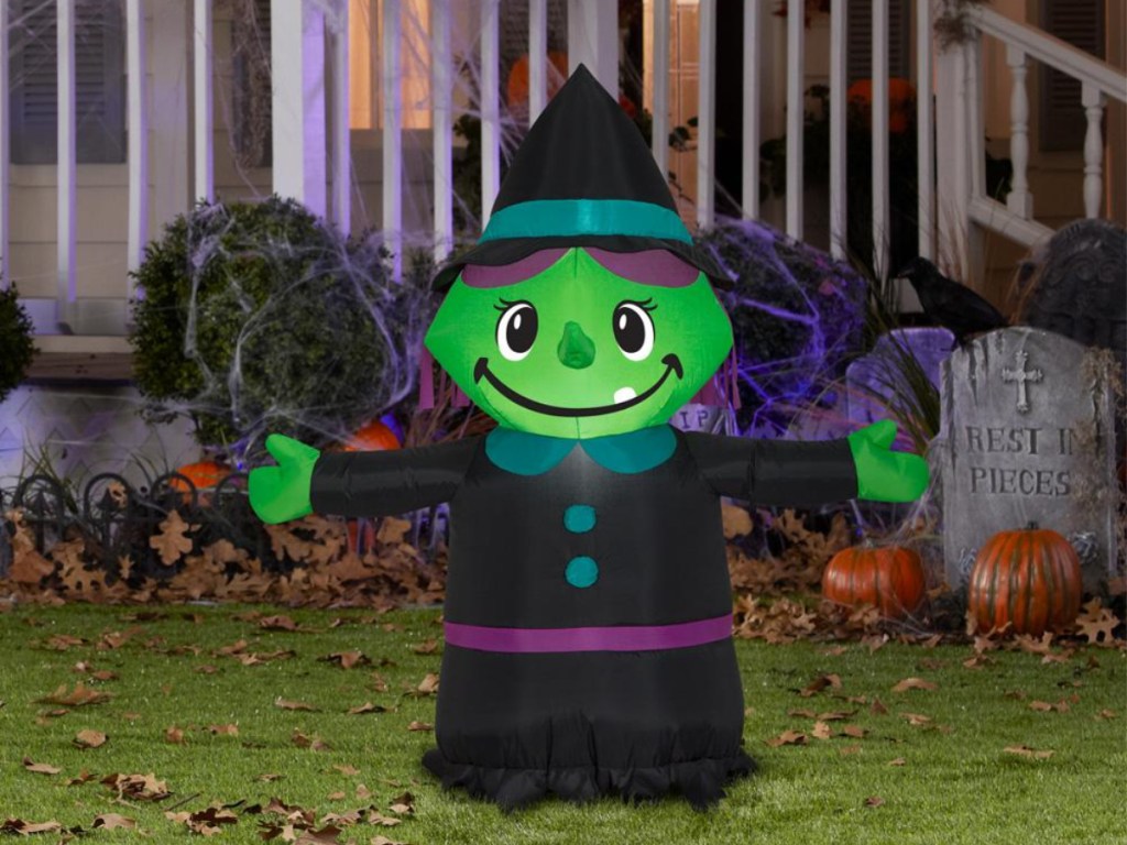 3.5 ft. Pre-lit Inflatable Airblown Witch