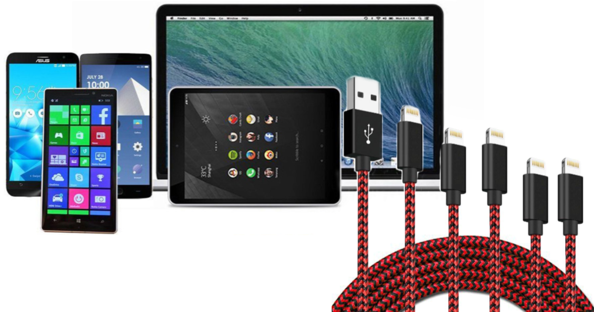 5-Pack iPhone Lightning Fast Charging Cables