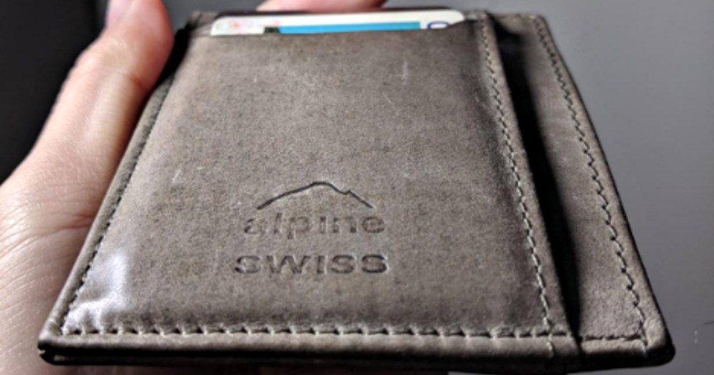 alpine swiss brown wallet