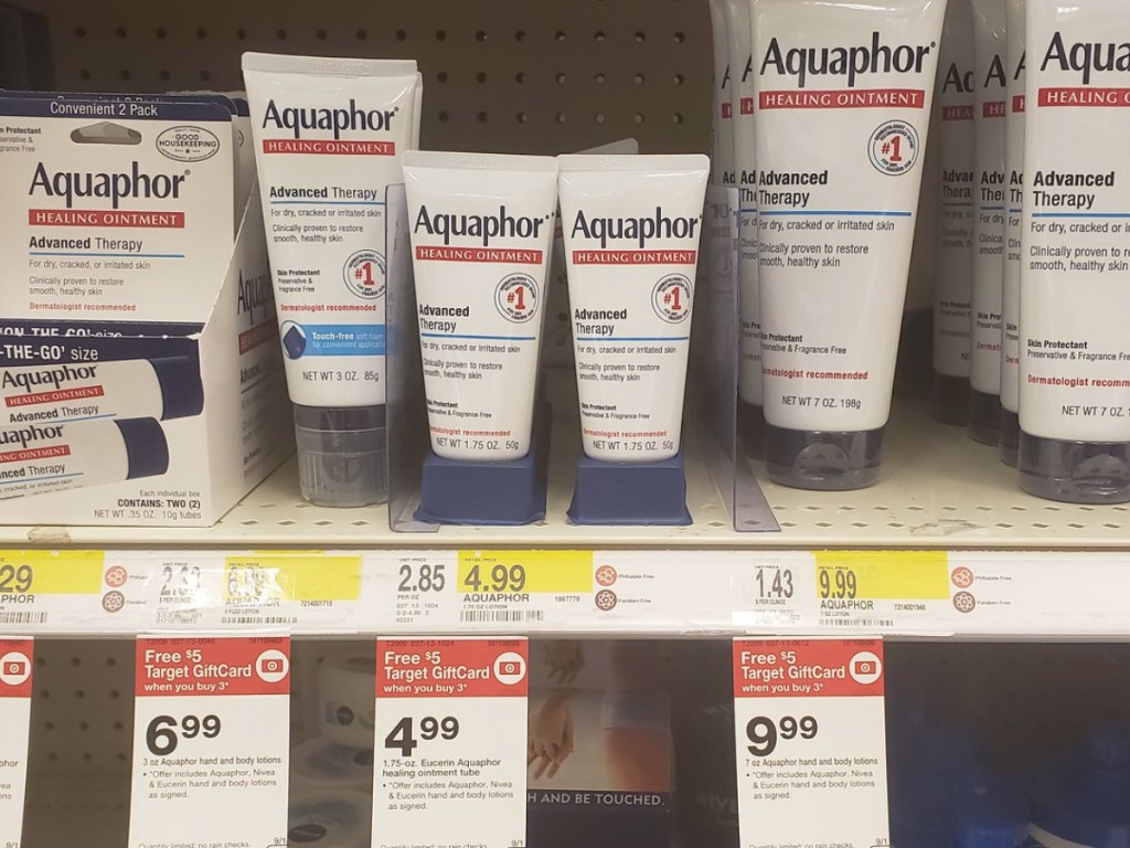 Aquaphor Healing Ointment on Target Shelf