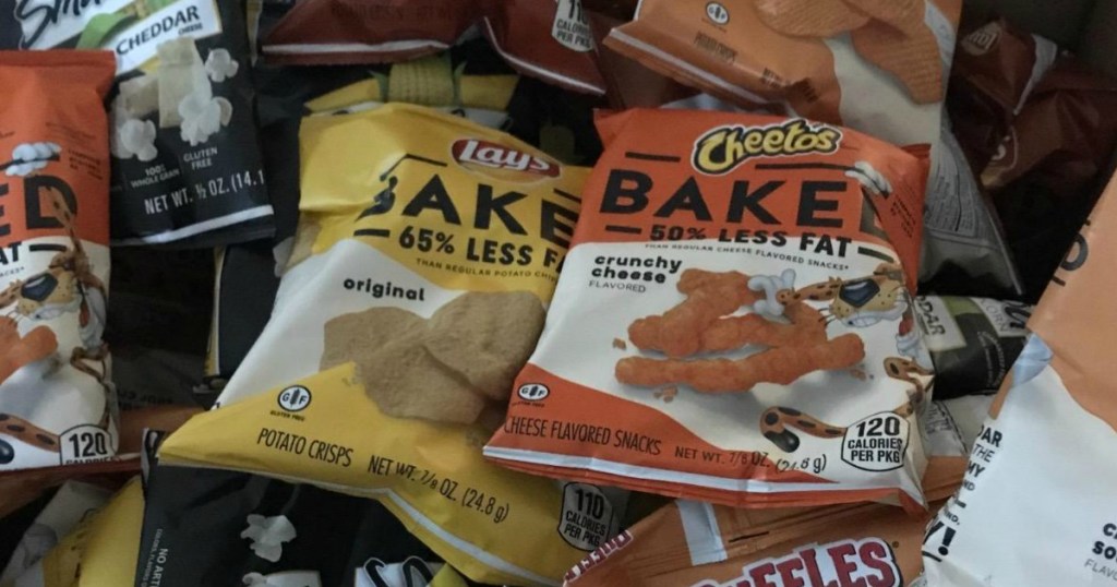 Baked & Popped Variety Pack Chips in box