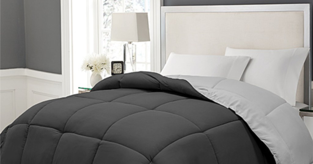 Blue Ridge Black & Grey Lightweight Down-Alternative Comforter