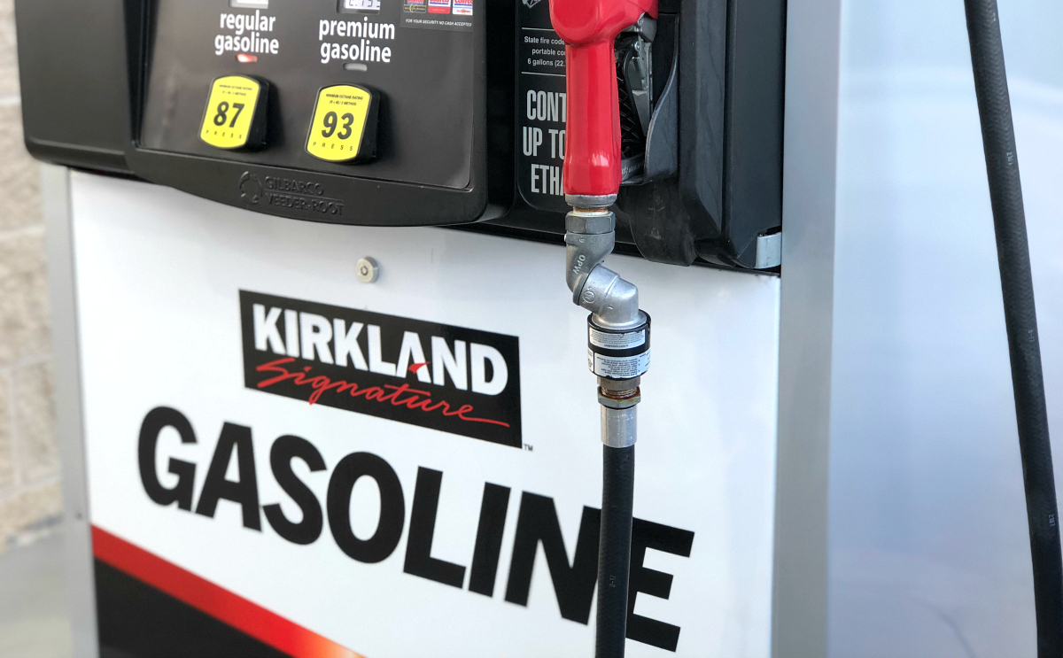 Costco Kirkland Signature gasoline pump can fill your rental car tank before you return it and doing so is the cheapest way to rent a car.