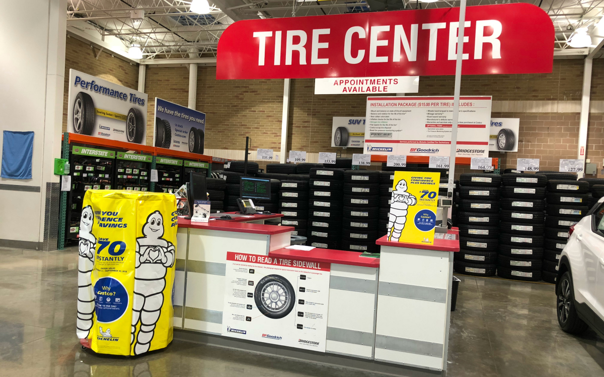 does costco fix flat tires for free