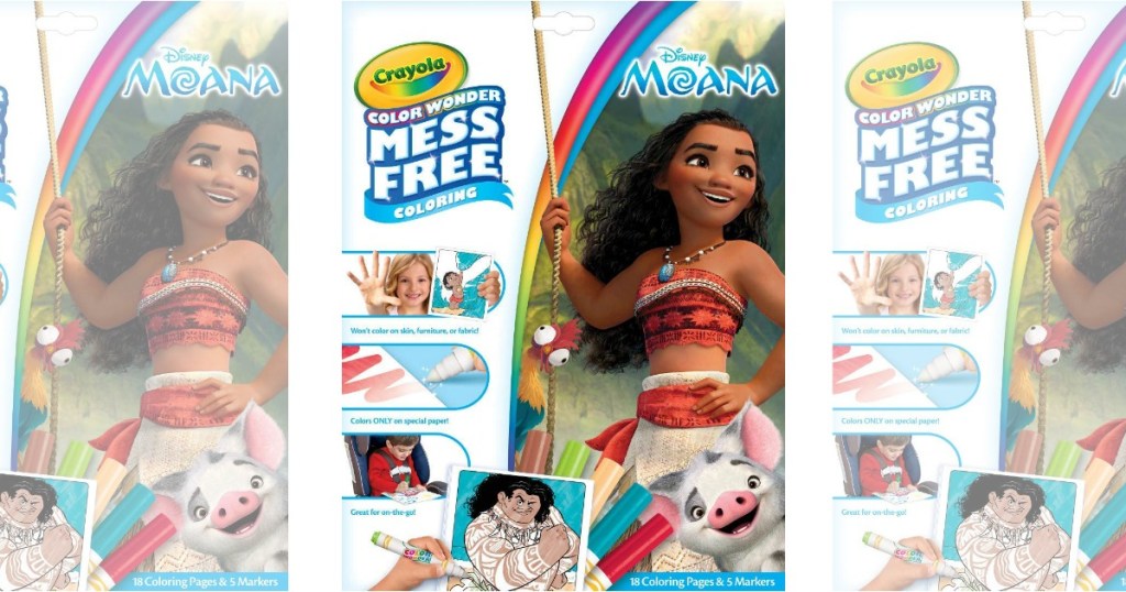 Crayola Color Wonder Moana Coloring Book Pages and Markers Kit