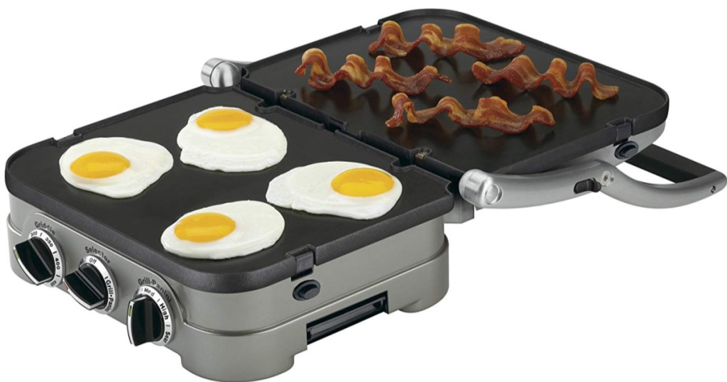 cuisinart grill making eggs and bacon