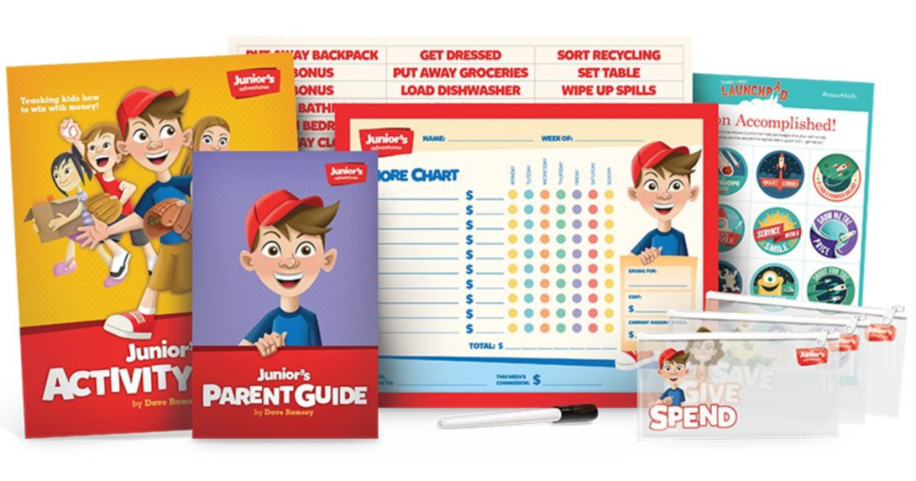 Dave Ramsey's Financial Peace Junior Kit for Kids all contents