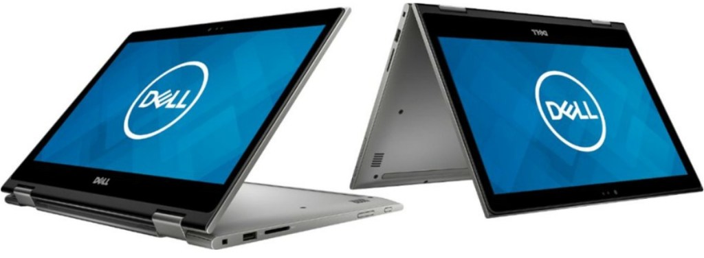 Two angles of a Dell 2-in-1 laptop