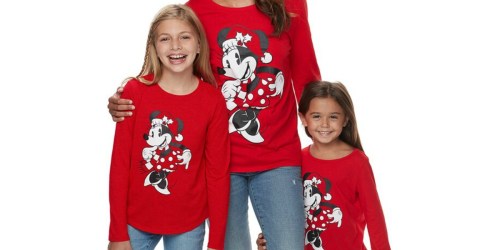 Up to 55% Off Disney Christmas Matching Tees at Kohl’s
