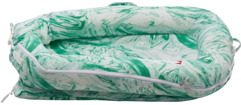 Emerald marble print baby sleeper bed