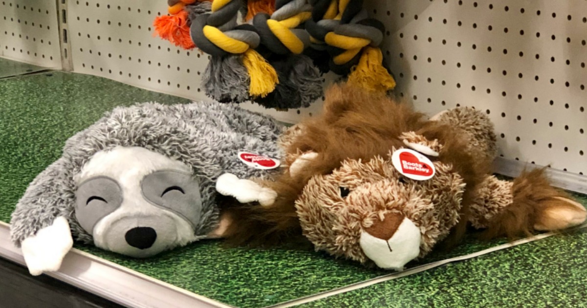 dog toys on a Target store shelf