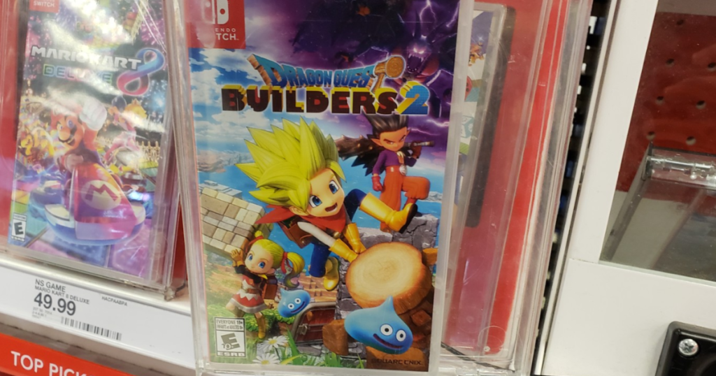dragon quest builders 2 video game in store on shelf