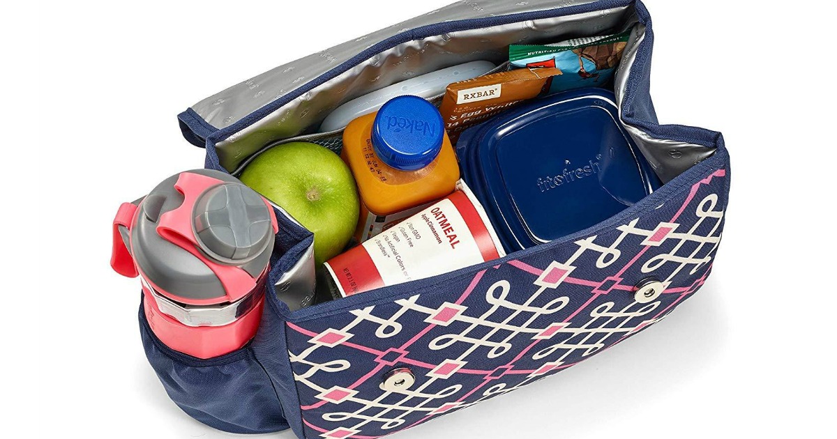 fit and fresh lunch bag with water bottle