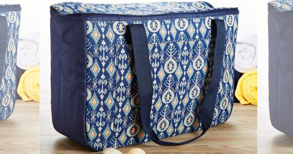 navy insulated lunch bag