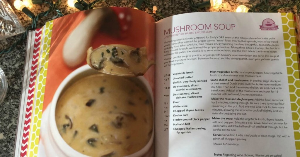 Gilmore Girls ebook mushroom soup recipe pages