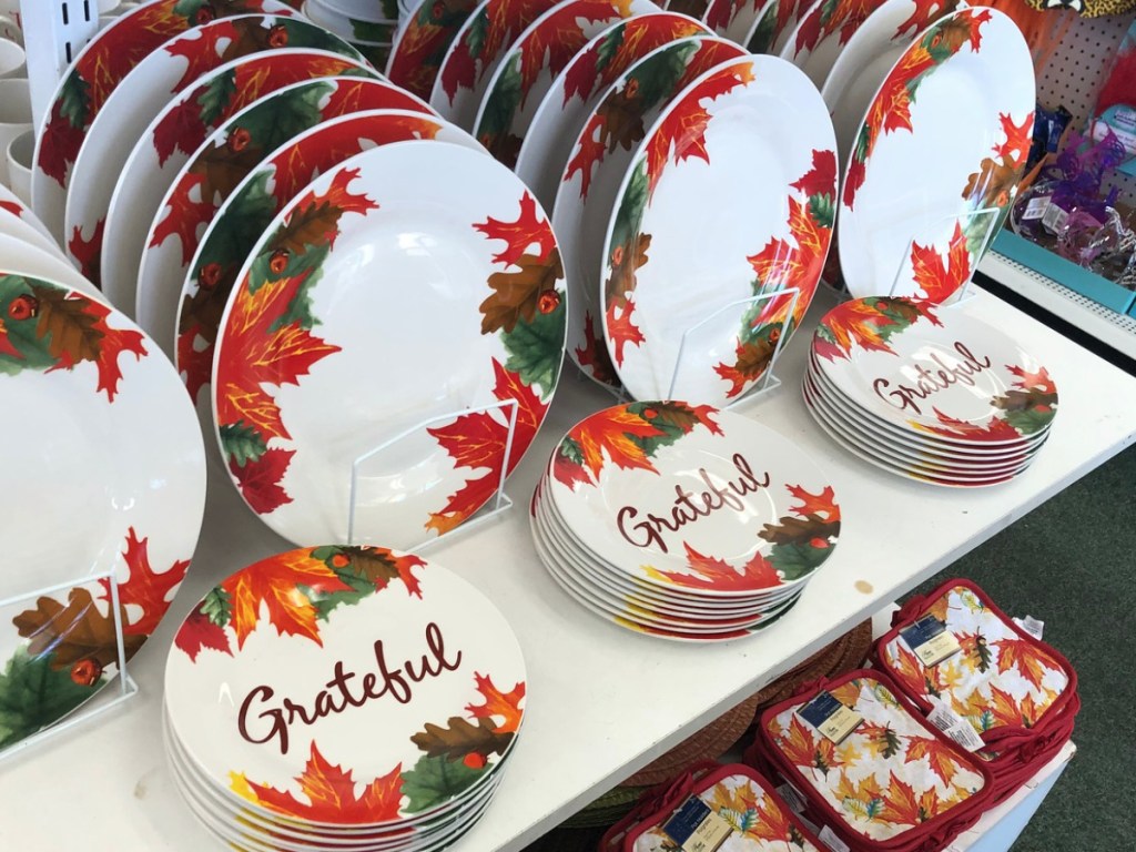 Fall Themed Harvest Tableware Only 1 at Dollar Tree